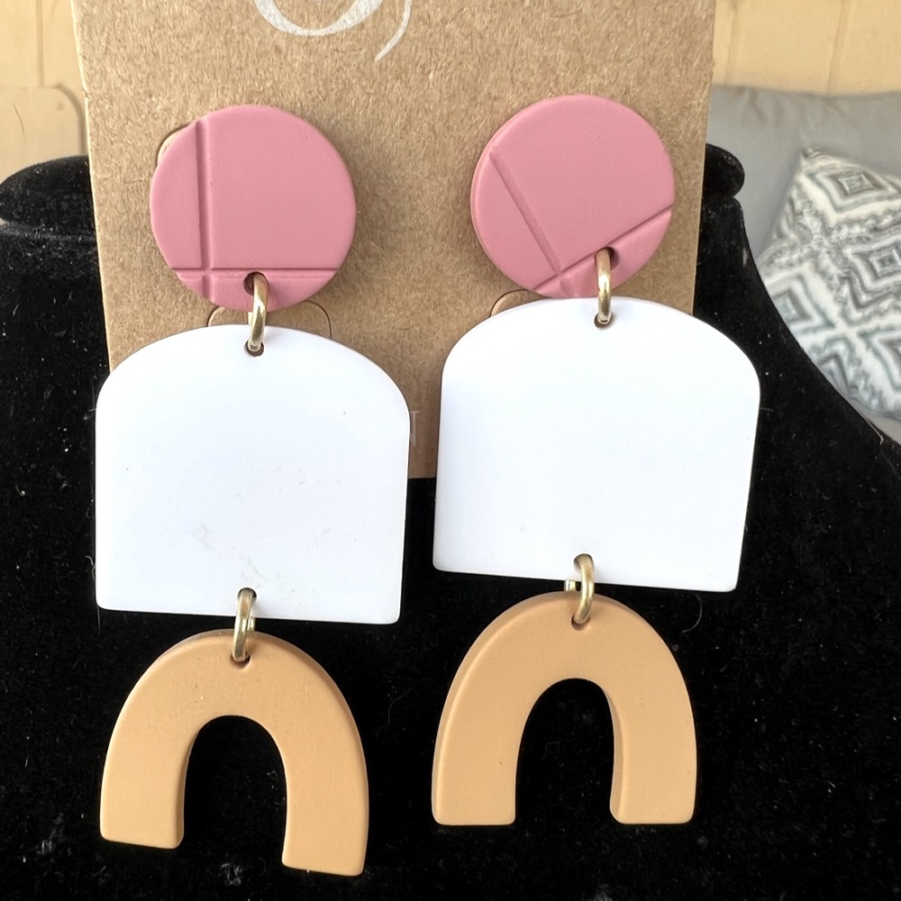 Tri-level Dangle Post Earrings
